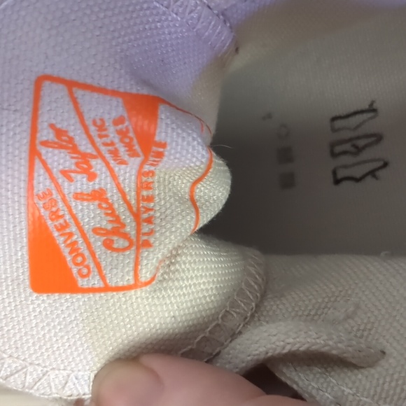 Converse All Star Chuck Taylor Renew Shoes in Beige with Orange and Yellow - Picture 10 of 11